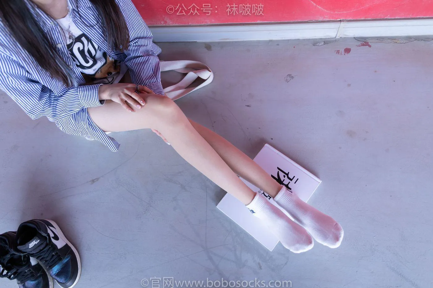 [BoBoSocks袜啵啵]NO.011 稚予-AJ、白色短棉袜、肉丝 [139P]插图6